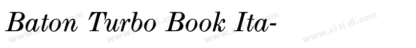 Baton Turbo Book Ita字体转换
